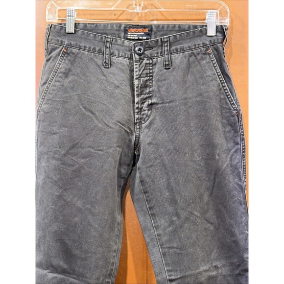 Abercrombie Women's Pants Size 28x30 Navy Blue Cotton Chino Mid Rise Flared Legs - Picture 2 of 16